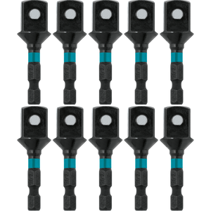 PACK OF 10 ADAPTER 1/2'' X 2'' IMPACT MAKITA 