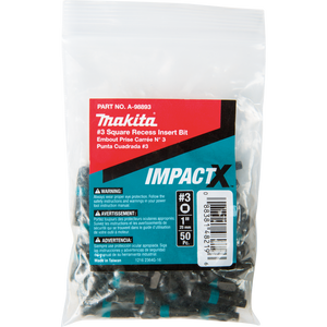 PQT 50 BIT SQUARE #3 X 1'' IMPACT MAKITA