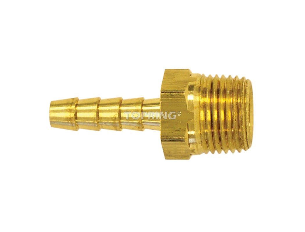 RACCORD MÂLE À BARBILLON 1/2" À 3/8" NPT