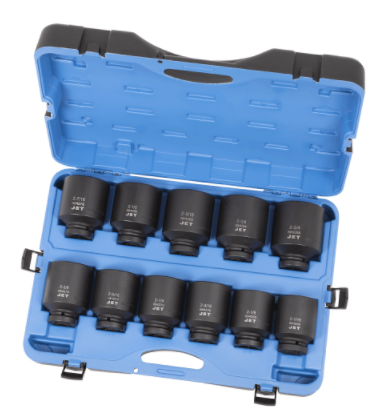 IMPACT SOCKET SET LONG 1" 11PCS SAE