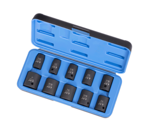 IMPACT SOCKET SET 1/2" 10PCS SAE