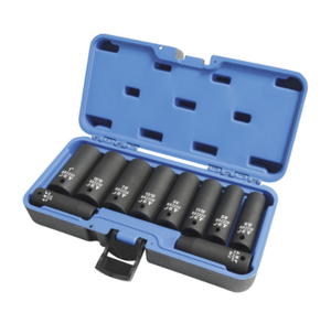 IMPACT SOCKET SET LONG 1/2'' 10PCS SAE